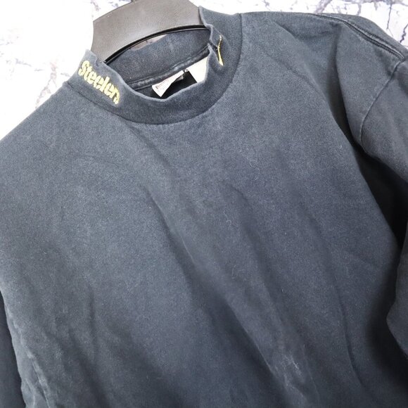 STEELERS MOCK NECK L Nike *FLAWED* Grey Gold NFL Winter Football Pittsburgh - Picture 1 of 11